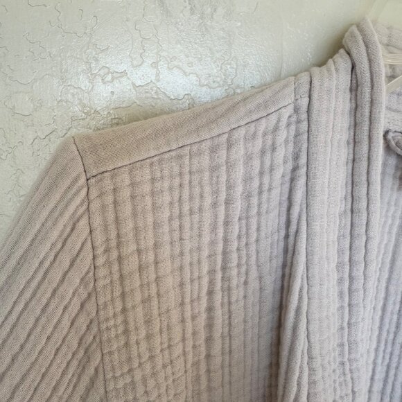 Parachute Cloud Cotton Robe Waffle Weave Size Medium Beige - Picture 3 of 9